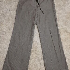 J. Crew Brown & White City Fit Flare Legged Trouser Pants Size 4 EUC